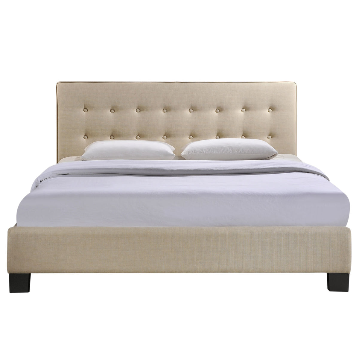 Calera Queen Fabric Bed Beige