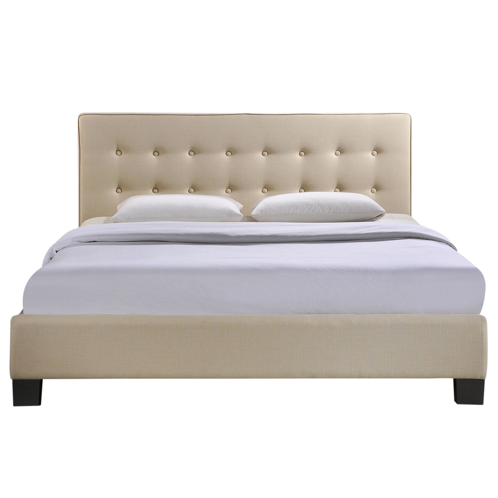 Calera Queen Fabric Bed Beige