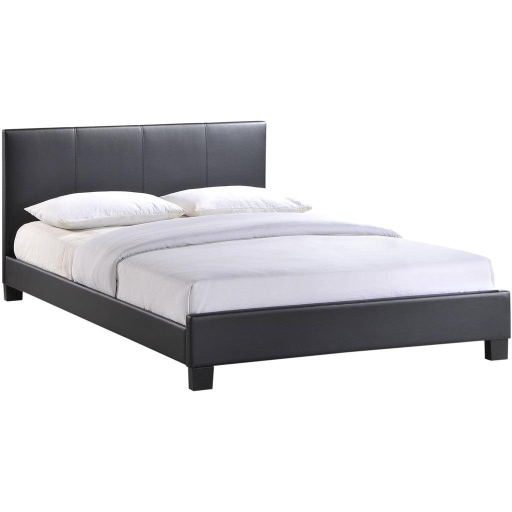 Austin Queen Vinyl Bed Black