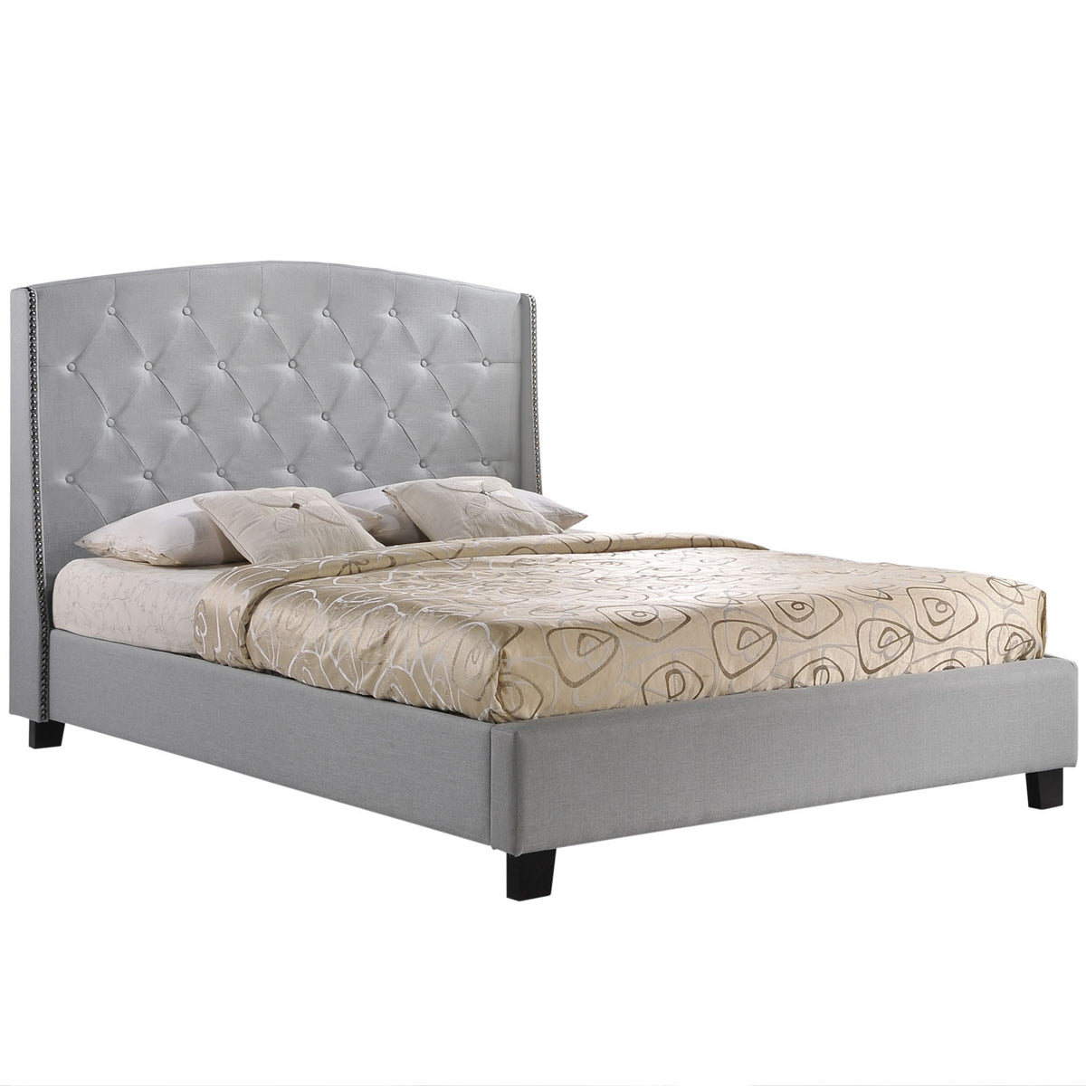 London Queen Bed Gray