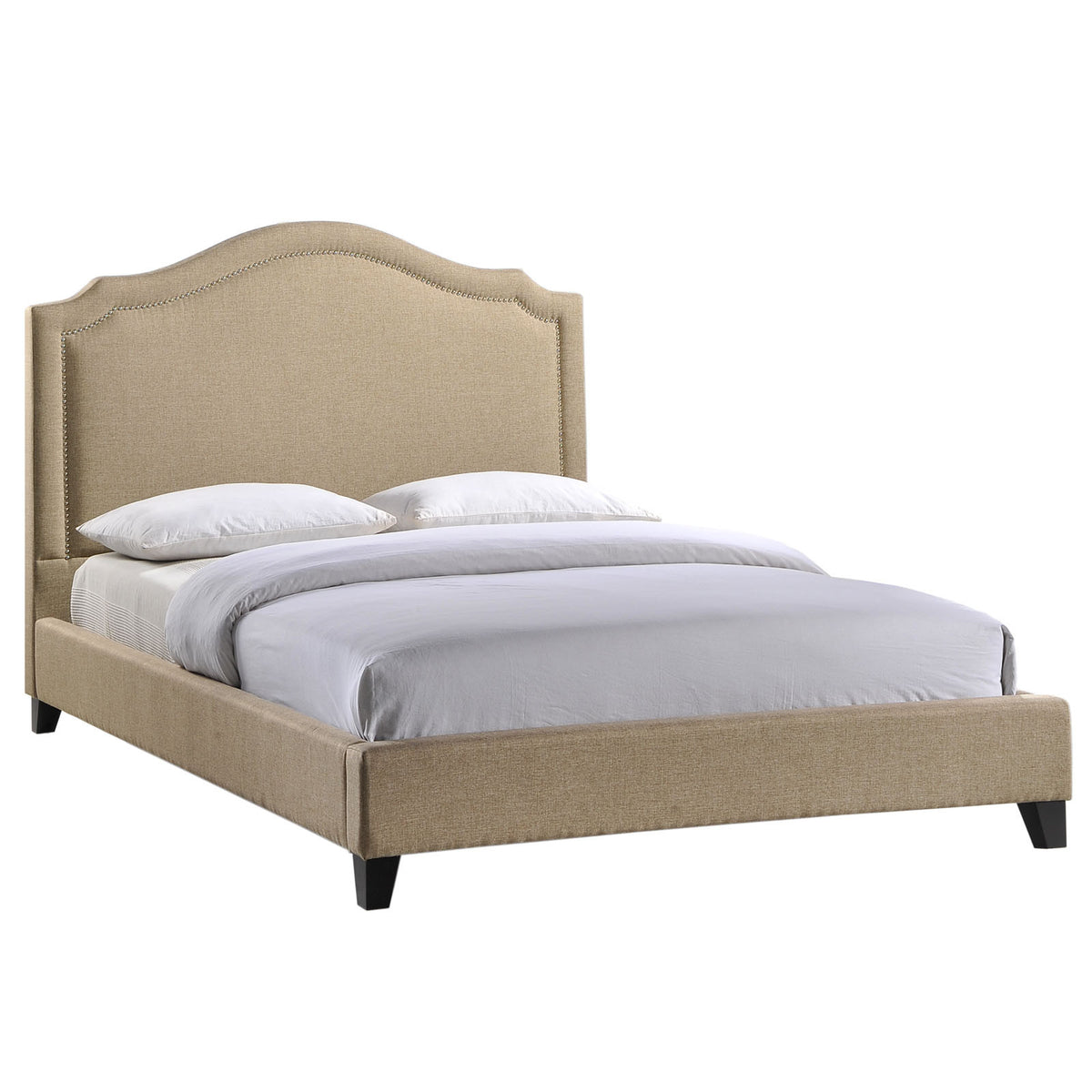 Clive Queen Bed Beige
