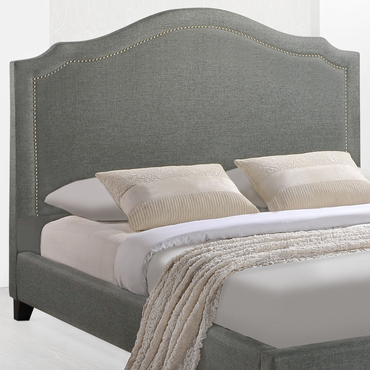 Clive Queen Bed Gray