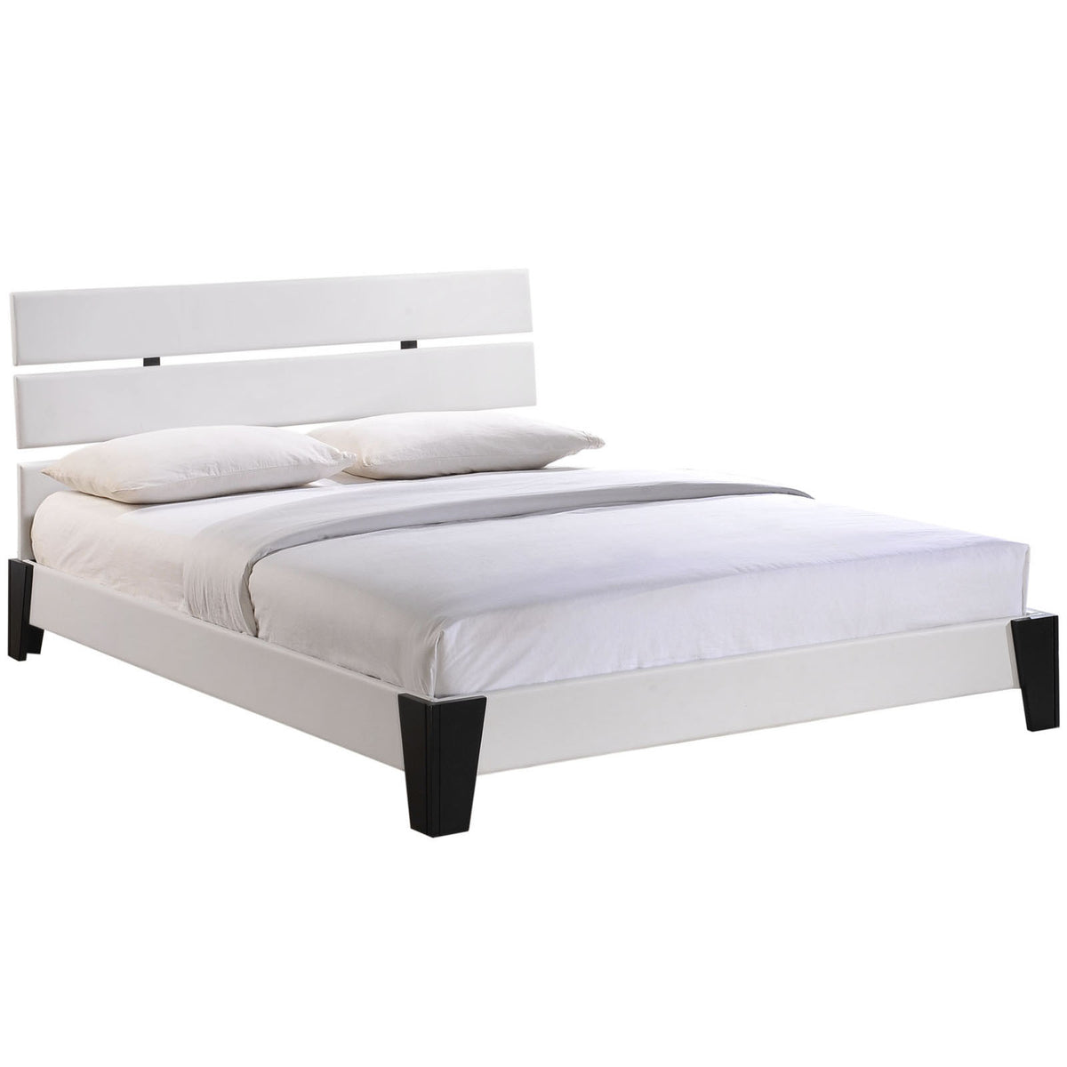 Zoar Queen Vinyl Bed White