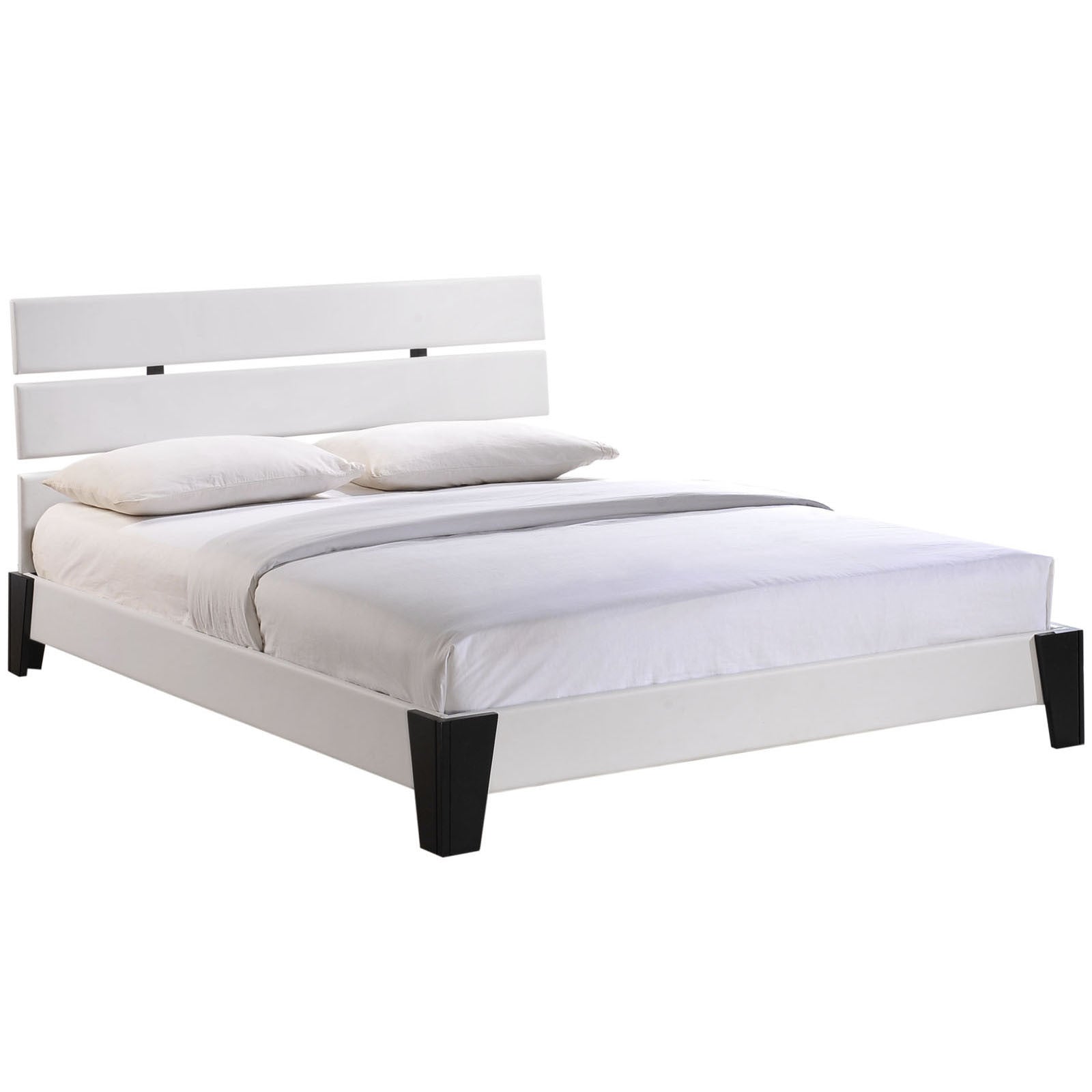 Zoar Queen Vinyl Bed White