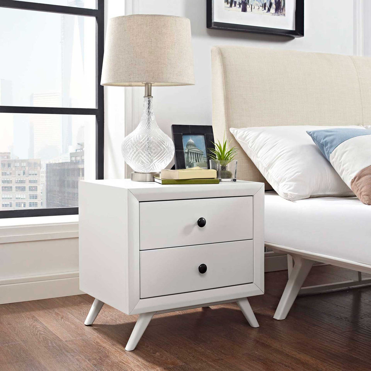 Thames Nightstand White