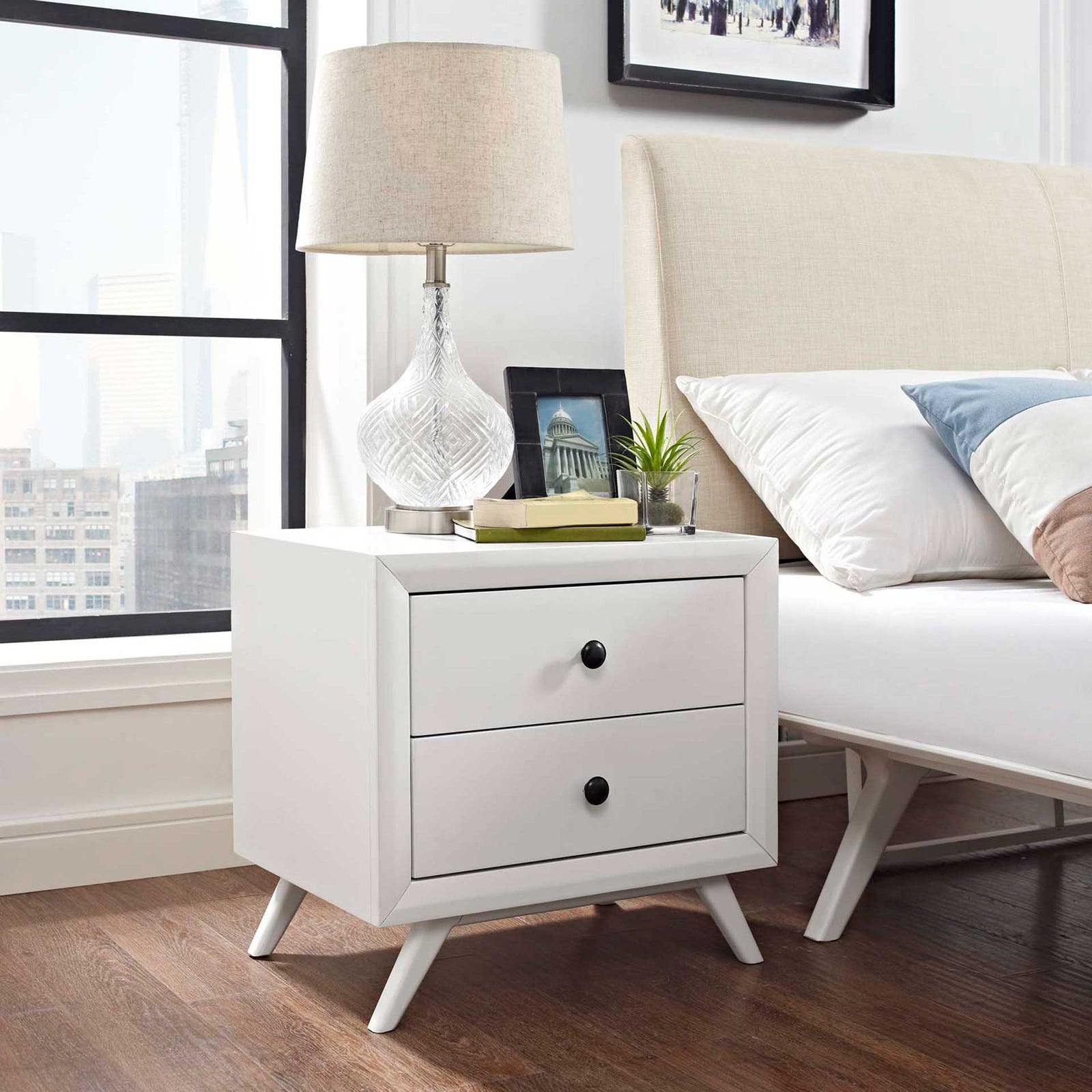 Thames Nightstand White