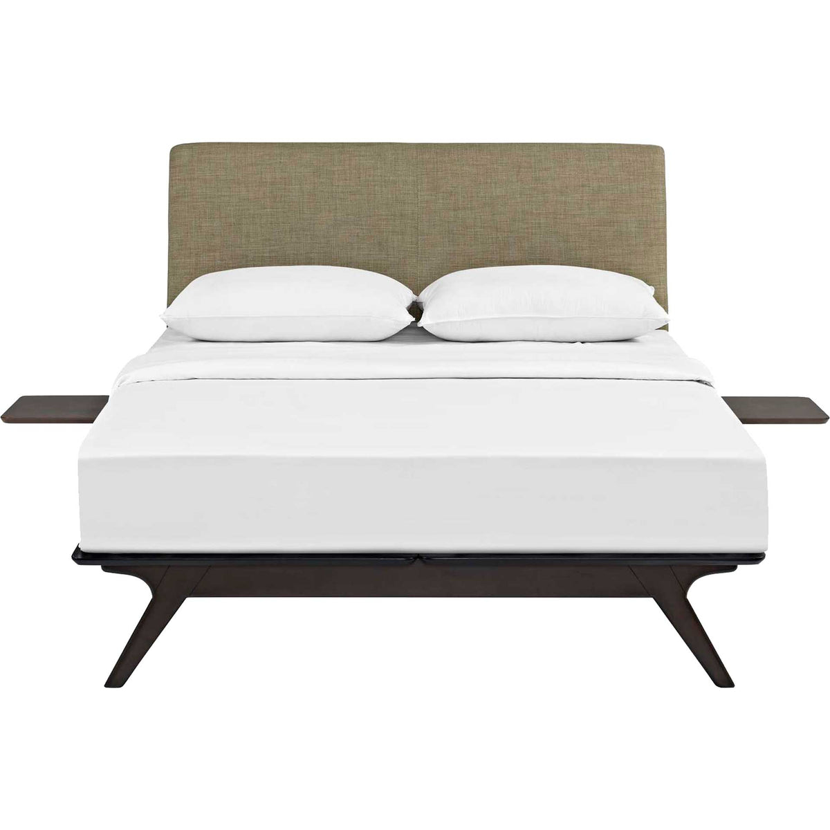 Thames Bed Cappuccino/Latte With Side Tables