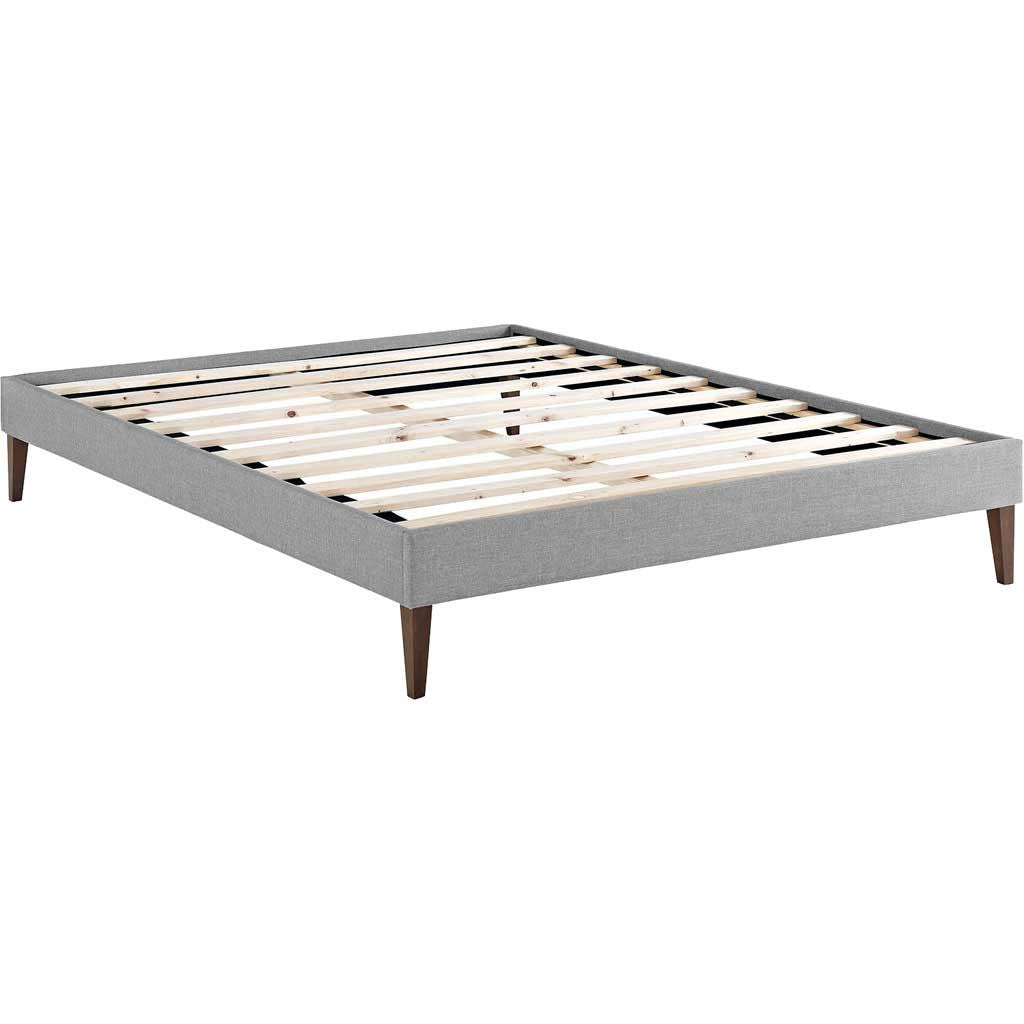 Soren Fabric Bed Light Gray