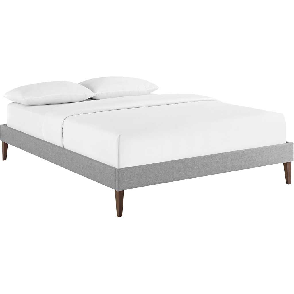 Soren Fabric Bed Light Gray