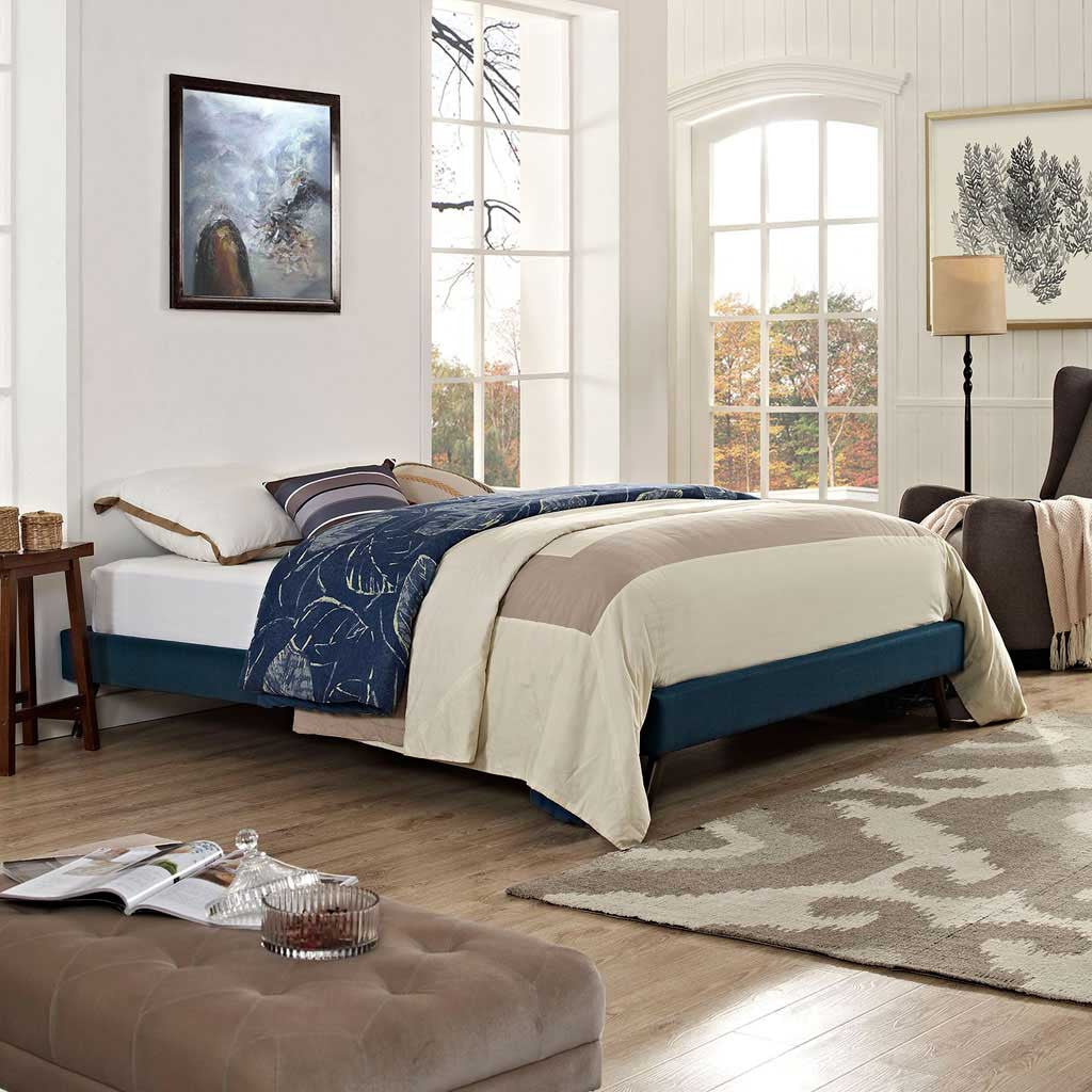 Helena Fabric Bed Azure