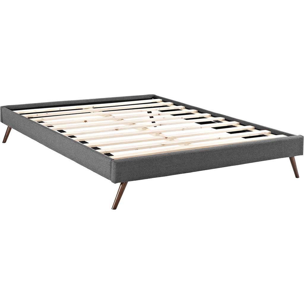 Helena Fabric Bed Gray