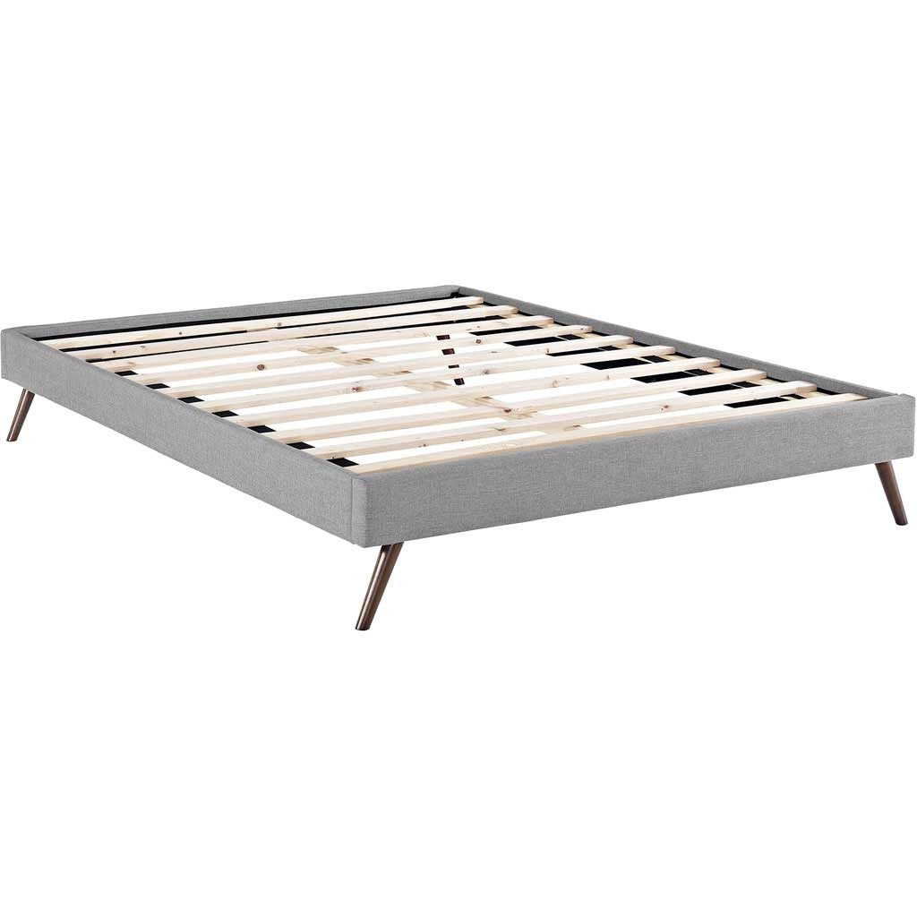 Helena Fabric Bed Light Gray