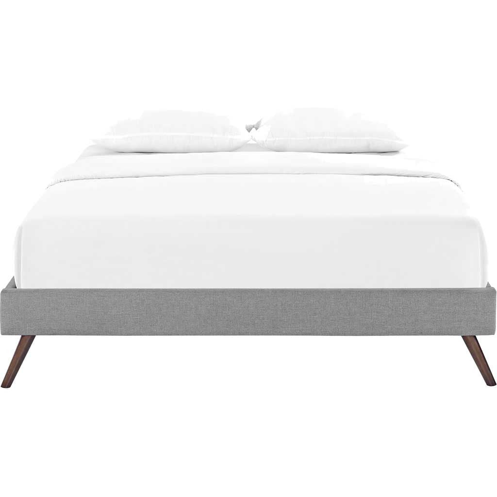 Helena Fabric Bed Light Gray