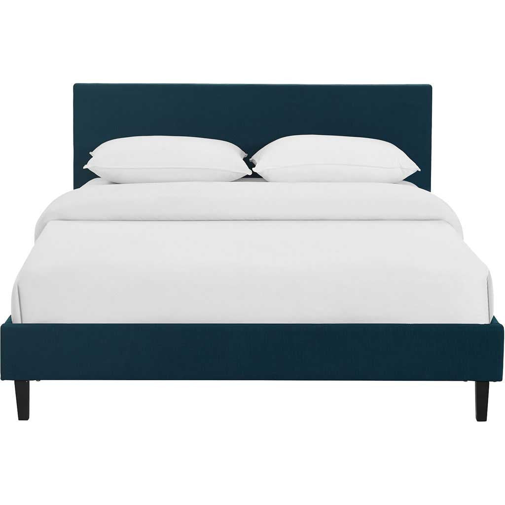 Alwyn Fabric Bed Azure