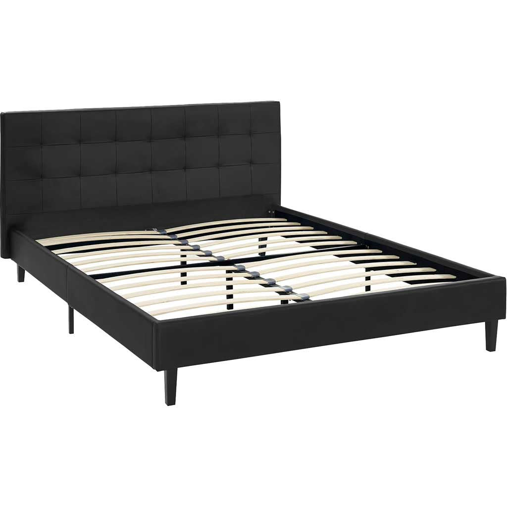 Lester Vinyl Bed Black