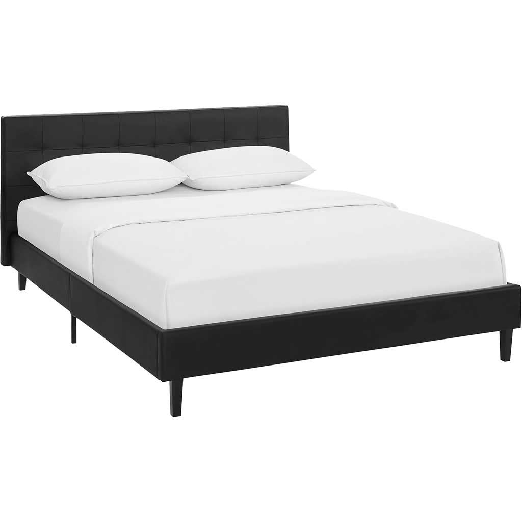 Lester Vinyl Bed Black