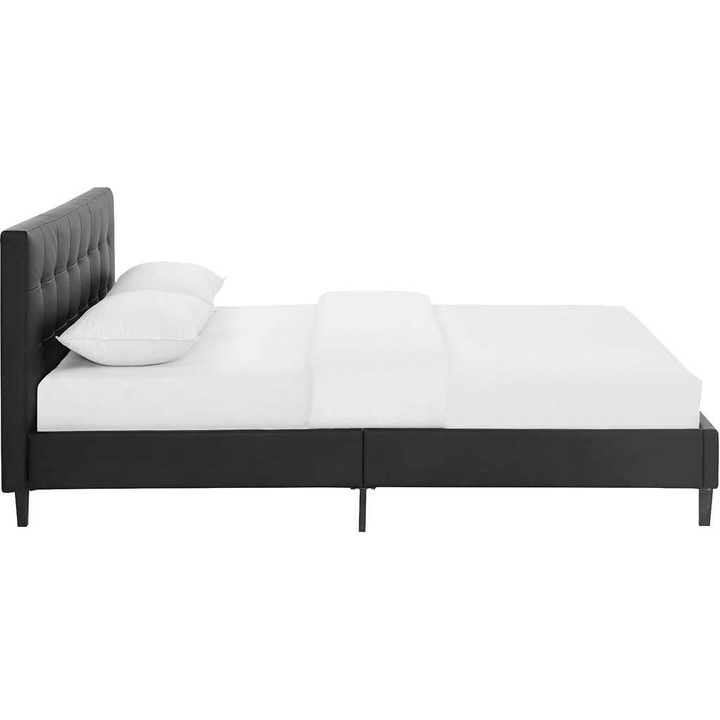 Lester Vinyl Bed Black