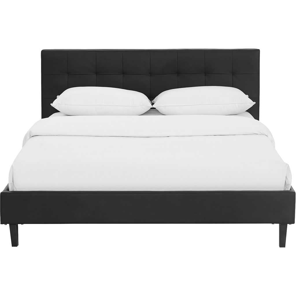 Lester Vinyl Bed Black