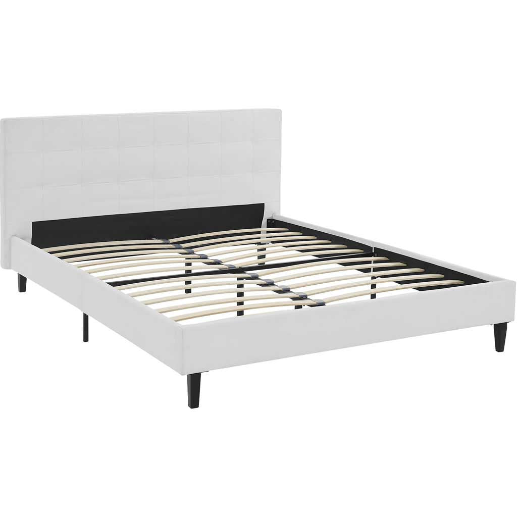 Lester Vinyl Bed White
