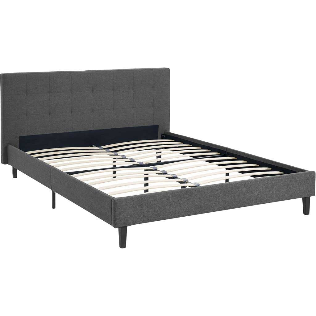 Lester Fabric Bed Gray