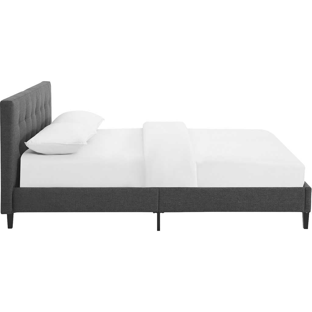 Lester Fabric Bed Gray