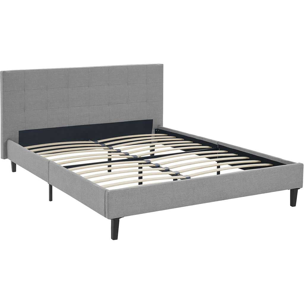 Linwood Fabric Bed Light Gray