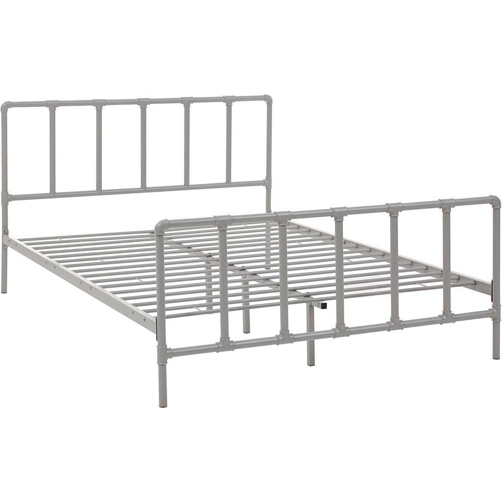 Dickens Stainless Steel Bed Gray