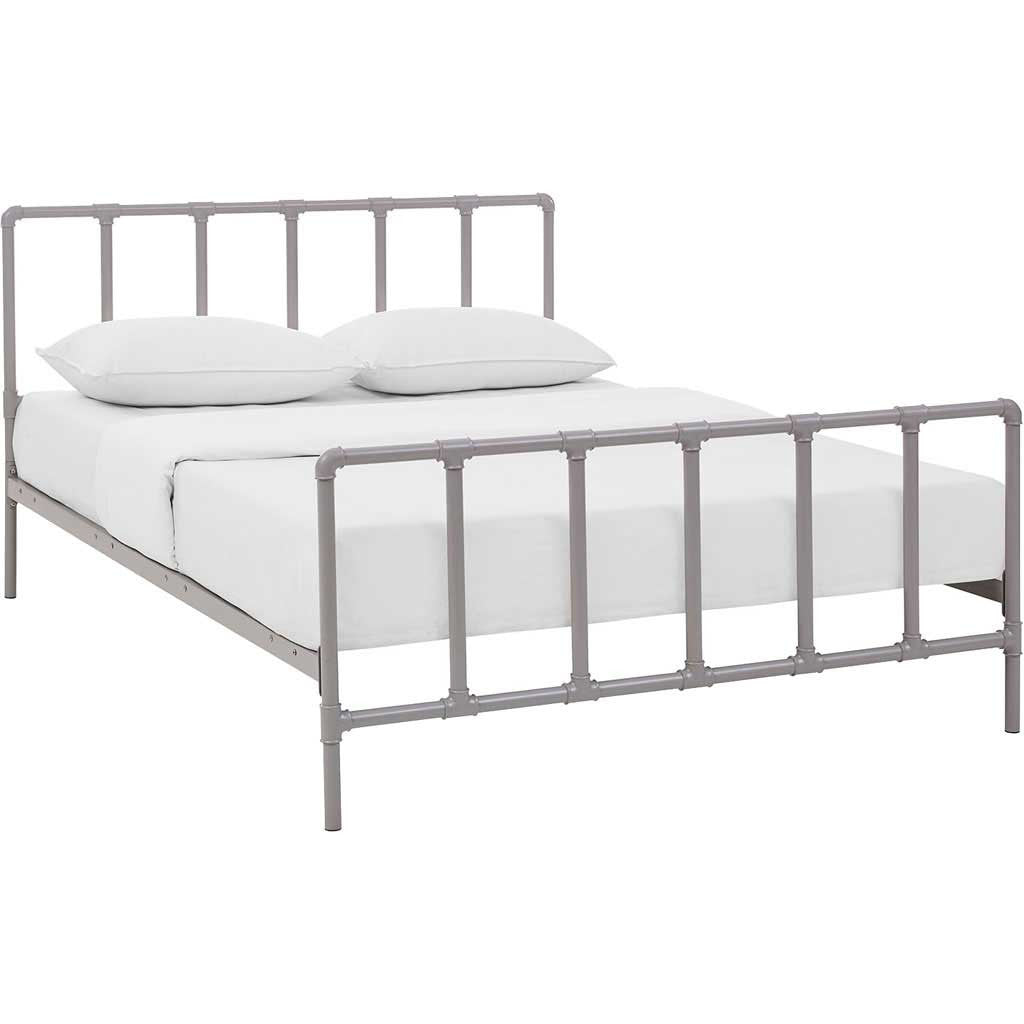 Dickens Stainless Steel Bed Gray