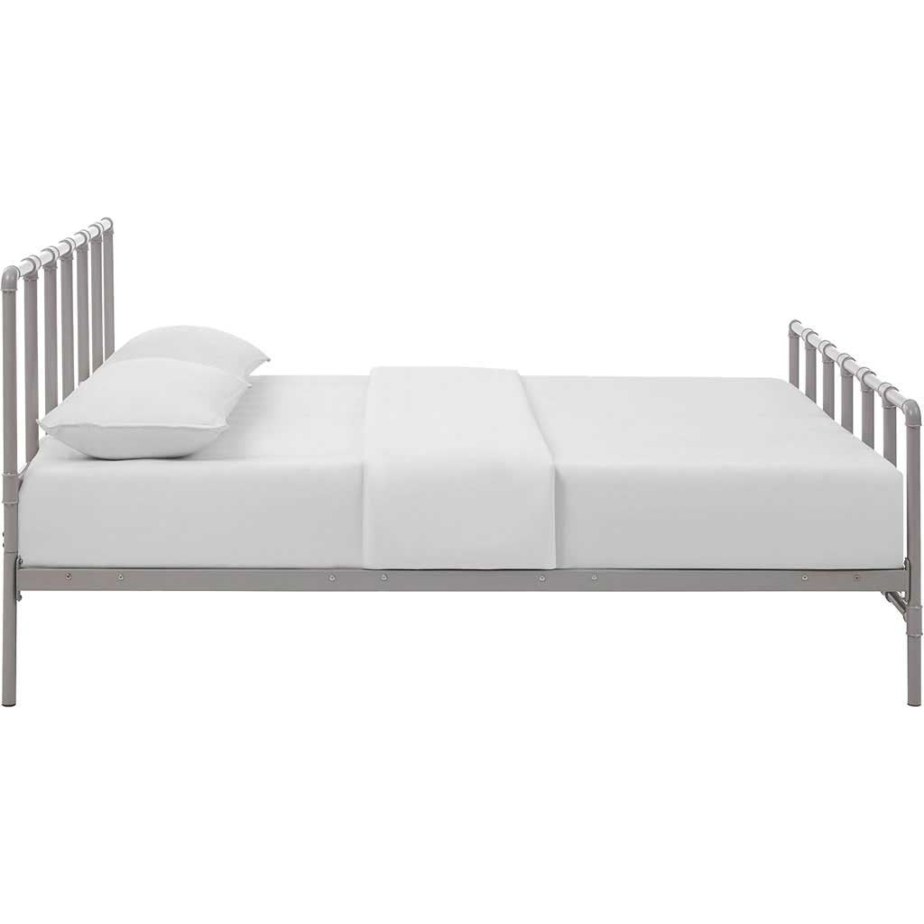 Dickens Stainless Steel Bed Gray