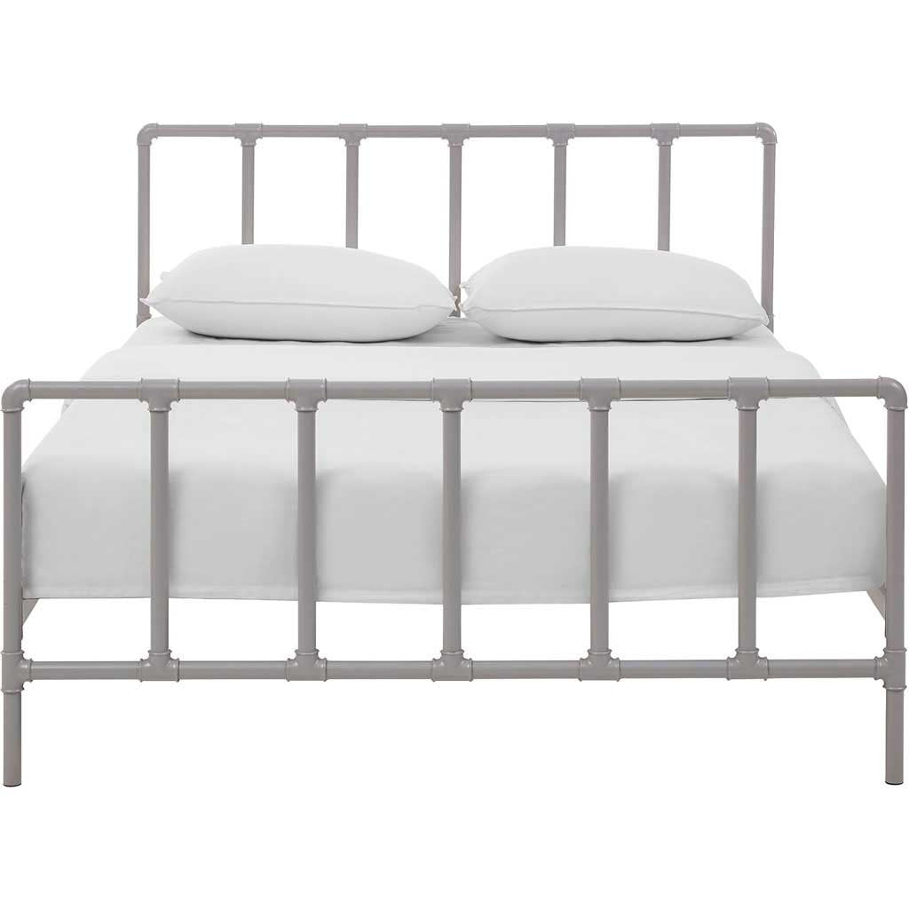 Dickens Stainless Steel Bed Gray