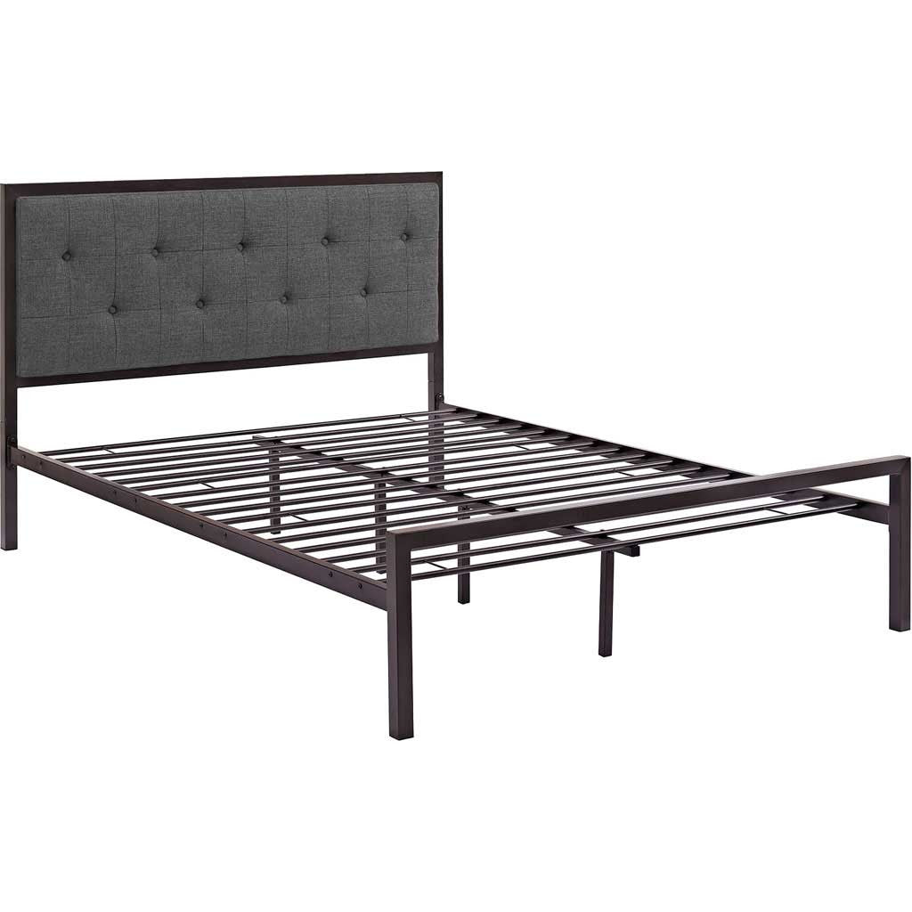 Lendal Fabric Bed Brown/Gray