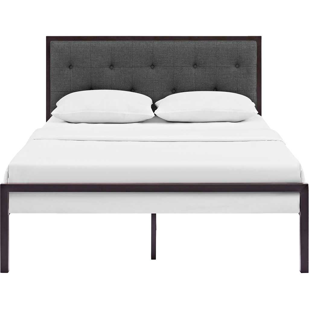 Lendal Fabric Bed Brown/Gray