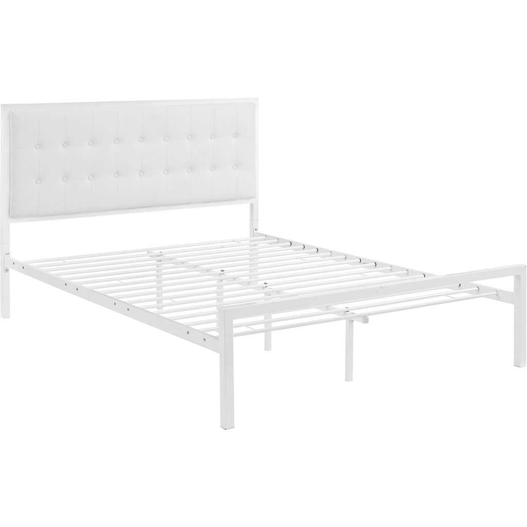 Milton Vinyl Bed White