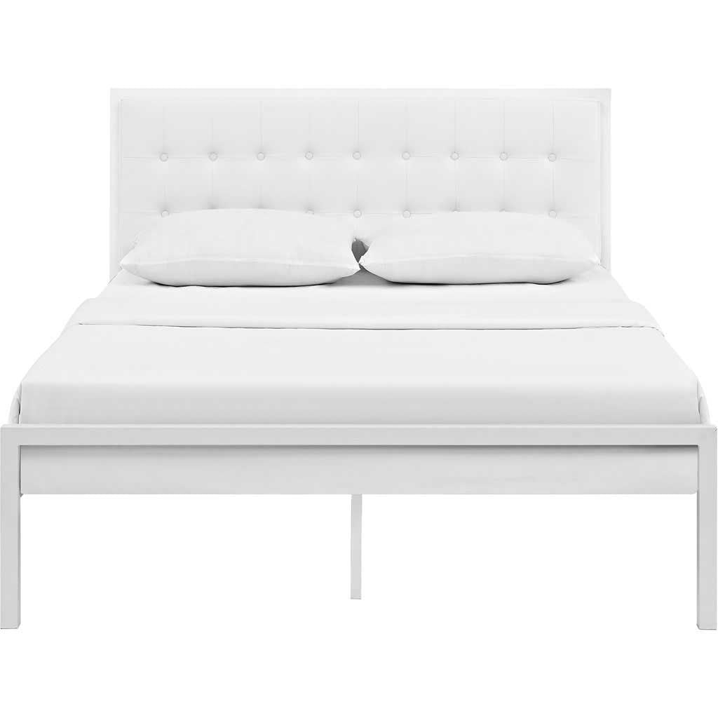 Milton Vinyl Bed White