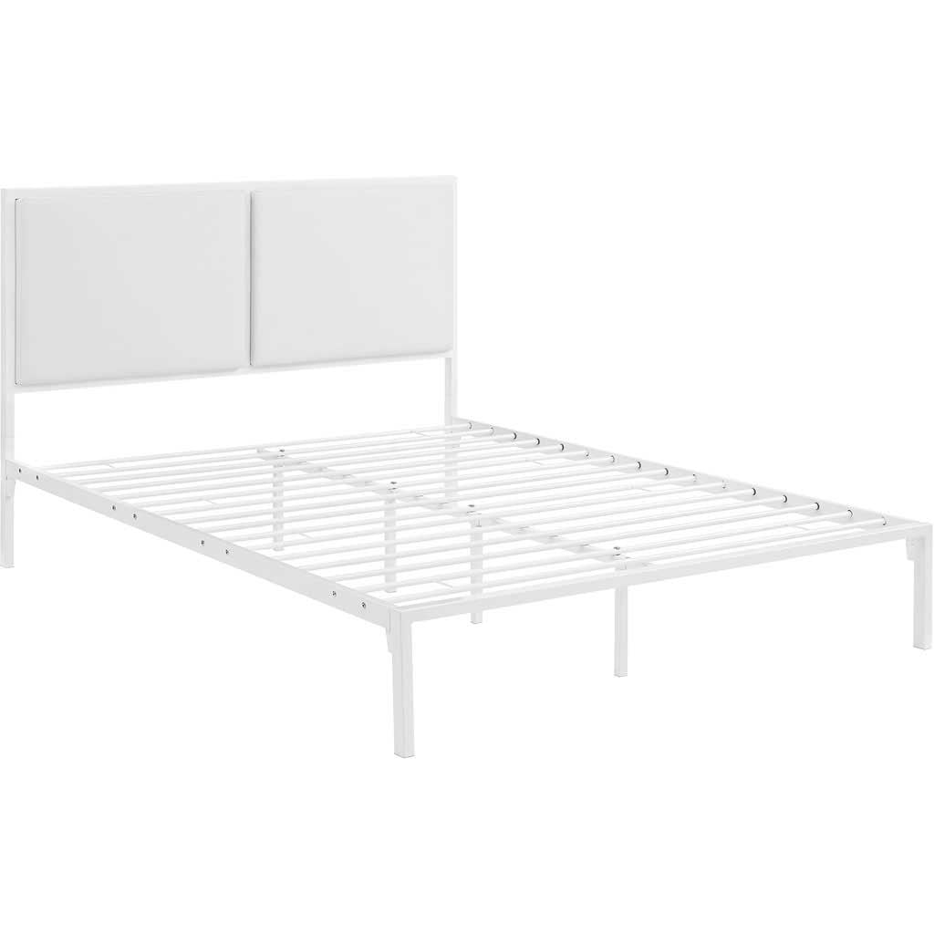 Dunlow Vinyl Bed White