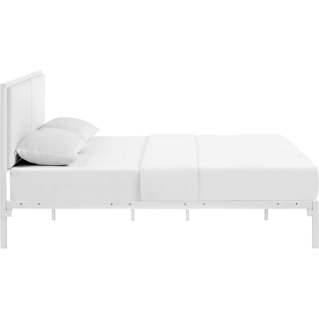 Dunlow Vinyl Bed White