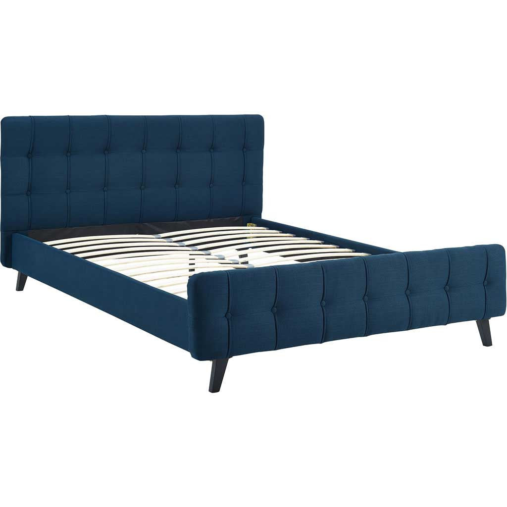 Osbert Fabric Bed Azure