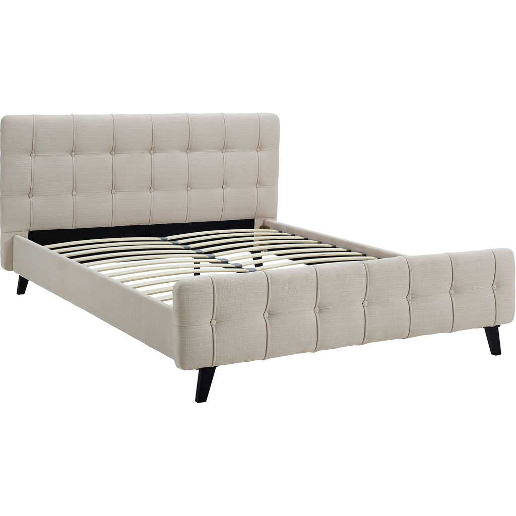 Osbert Fabric Bed Beige