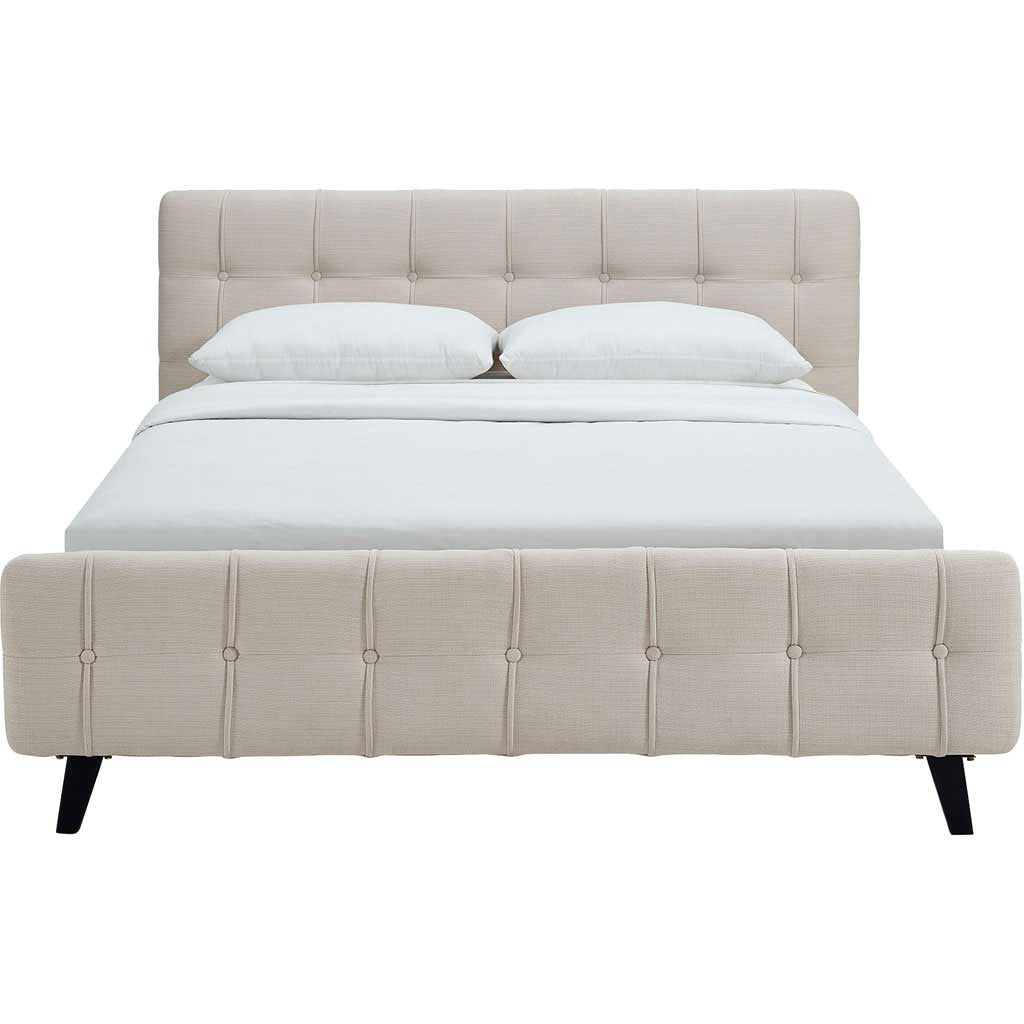 Osbert Fabric Bed Beige