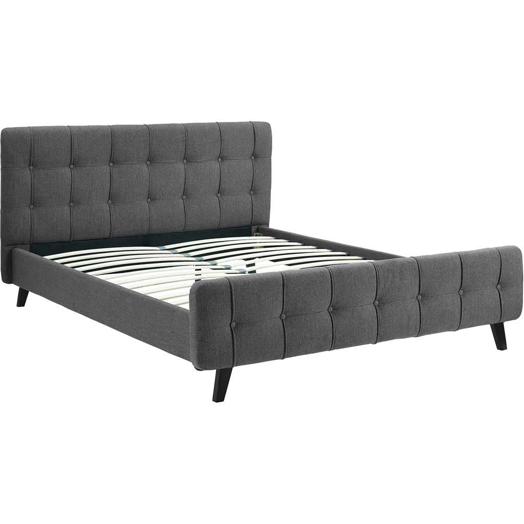 Osbert Fabric Bed Gray