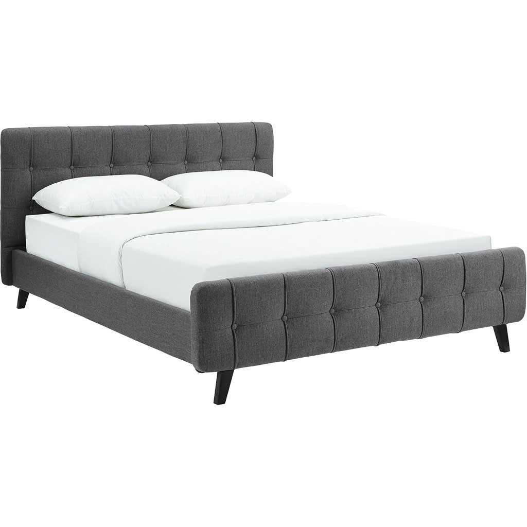 Osbert Fabric Bed Gray
