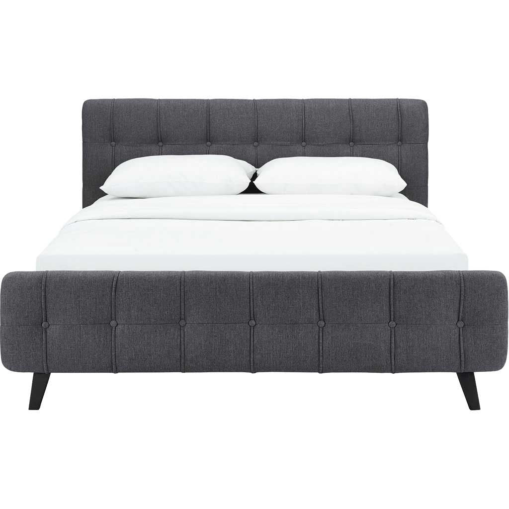 Osbert Fabric Bed Gray