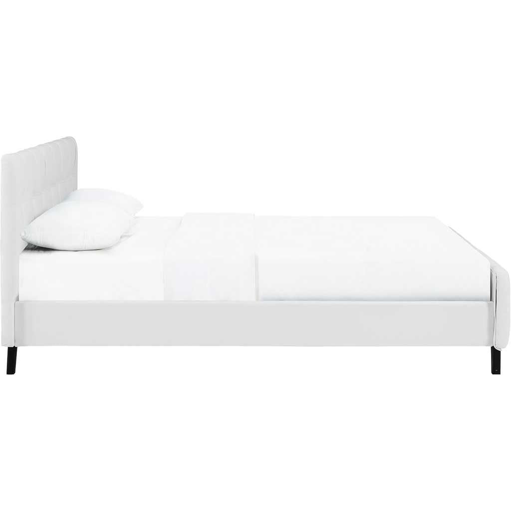 Osbert Vinyl Bed White