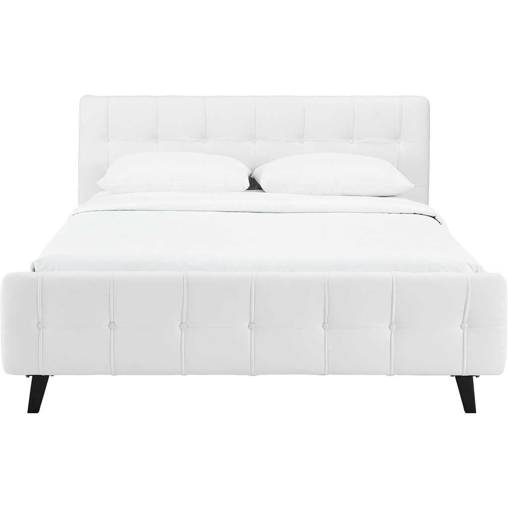 Osbert Vinyl Bed White
