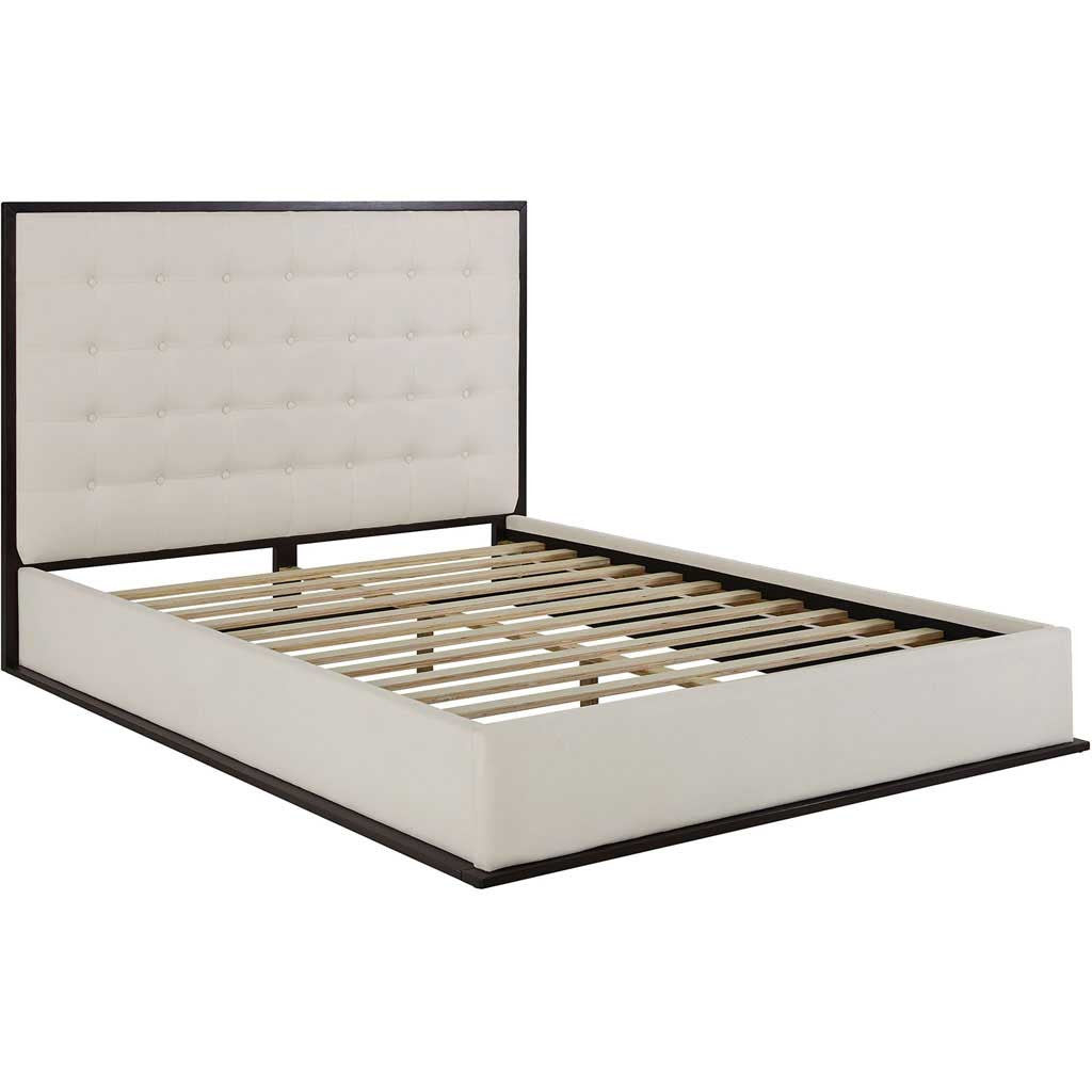 Marina Upholstered Bed Cappuccino/Ivory