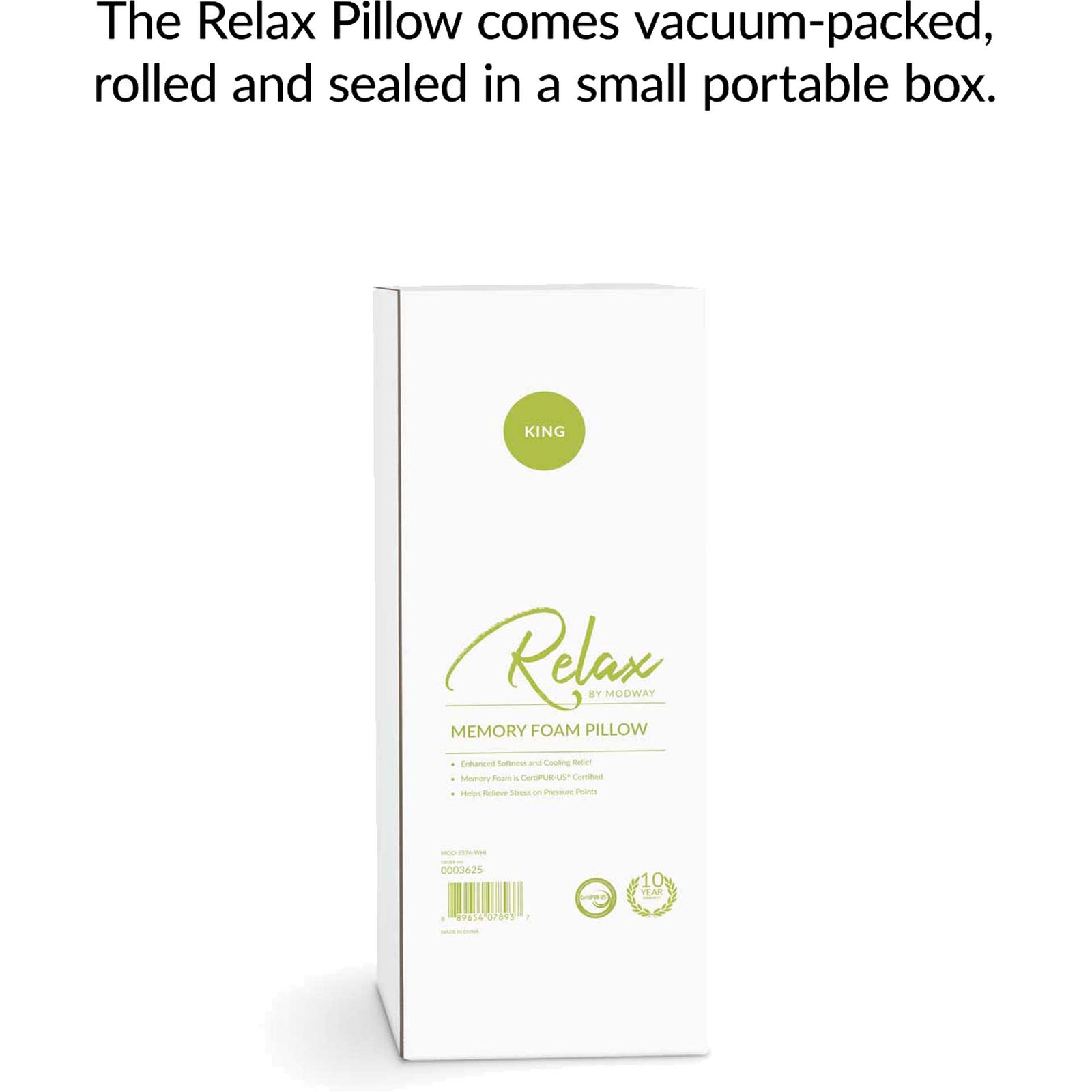 Ronald King Size Pillow White