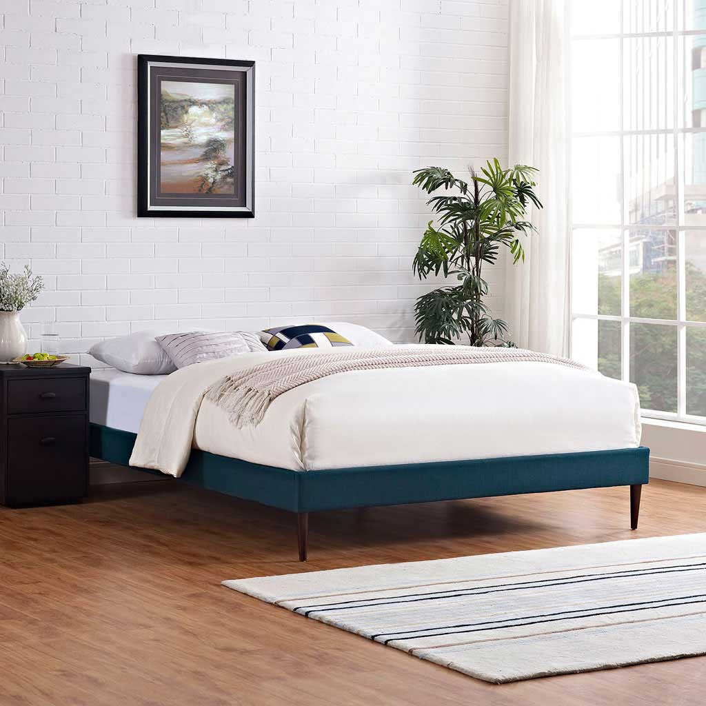Shelton Fabric Bed Azure