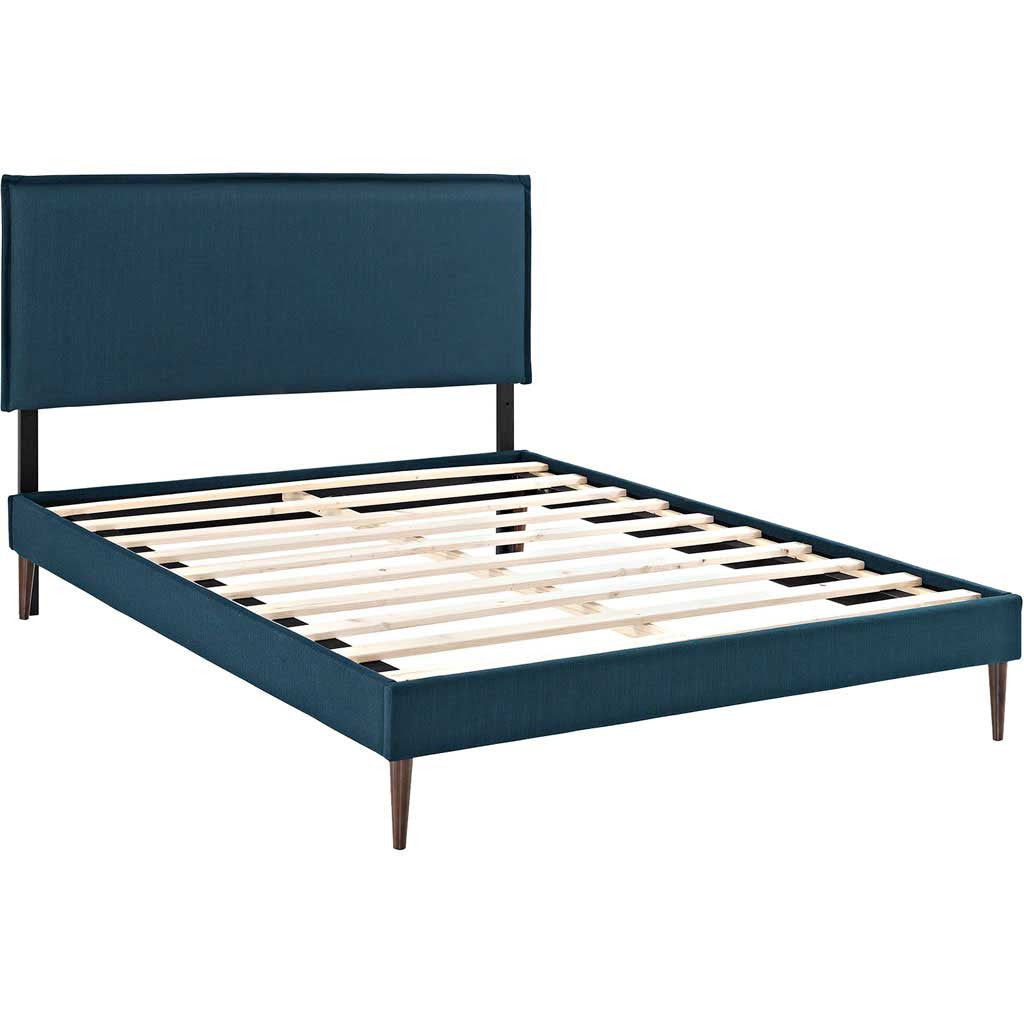 Caslon Fabric Platform Bed Azure