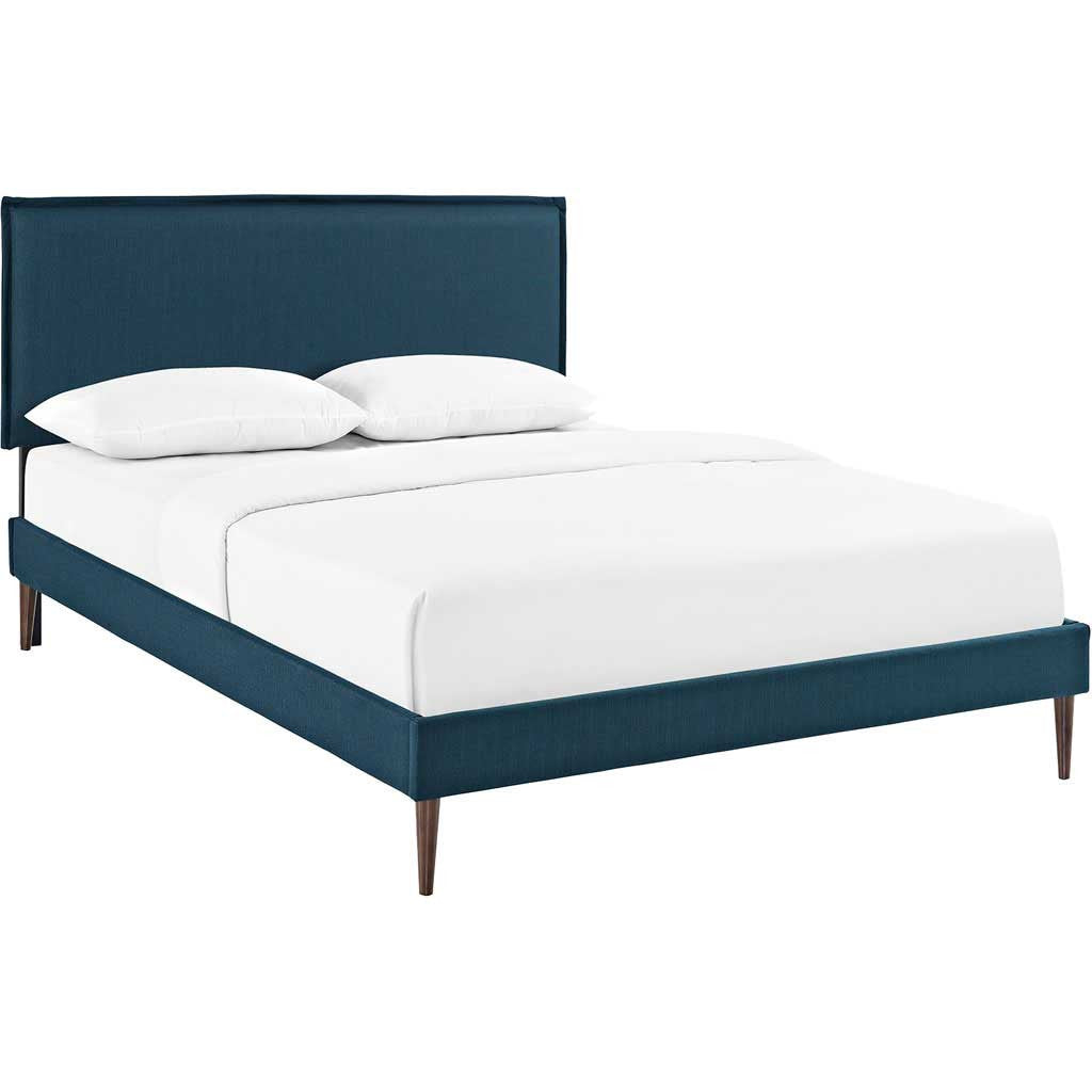 Caslon Fabric Platform Bed Azure