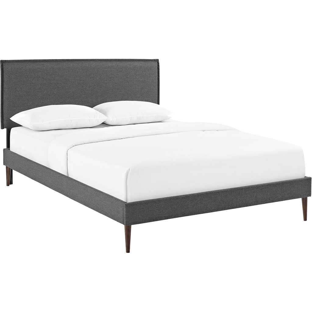 Caslon Fabric Platform Bed Gray